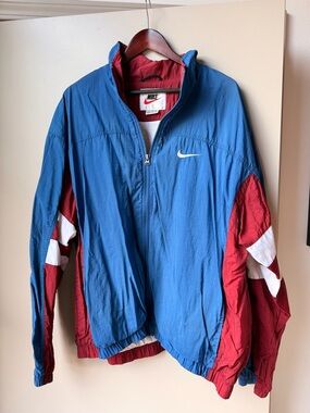 Nike Men's Blue, Red & White Performance Windbreaker